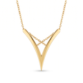 18K Yellow Gold Chevron Chain Necklace