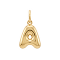18K Yellow Gold Letter A Pendant