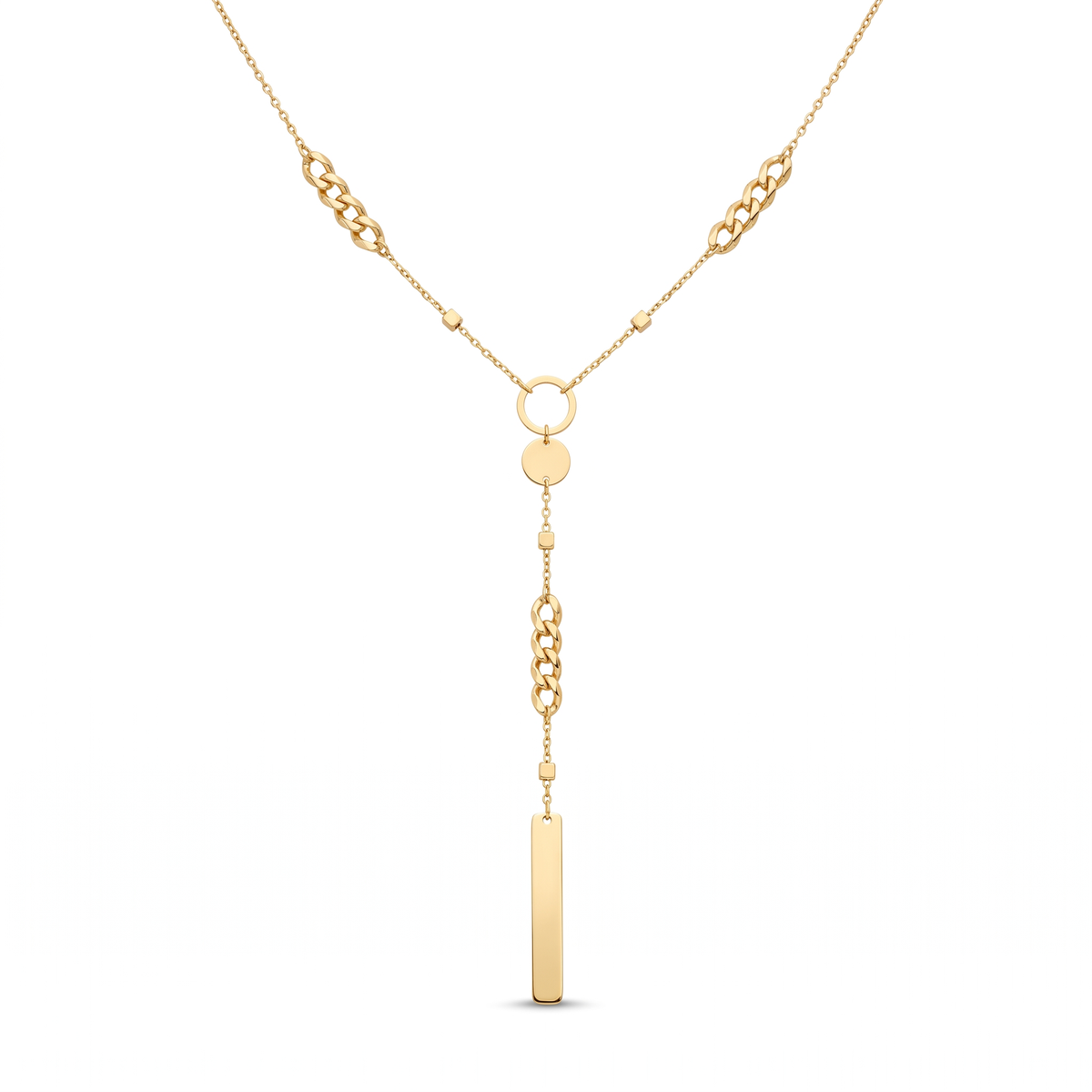 18K Yellow Gold Drop Necklace