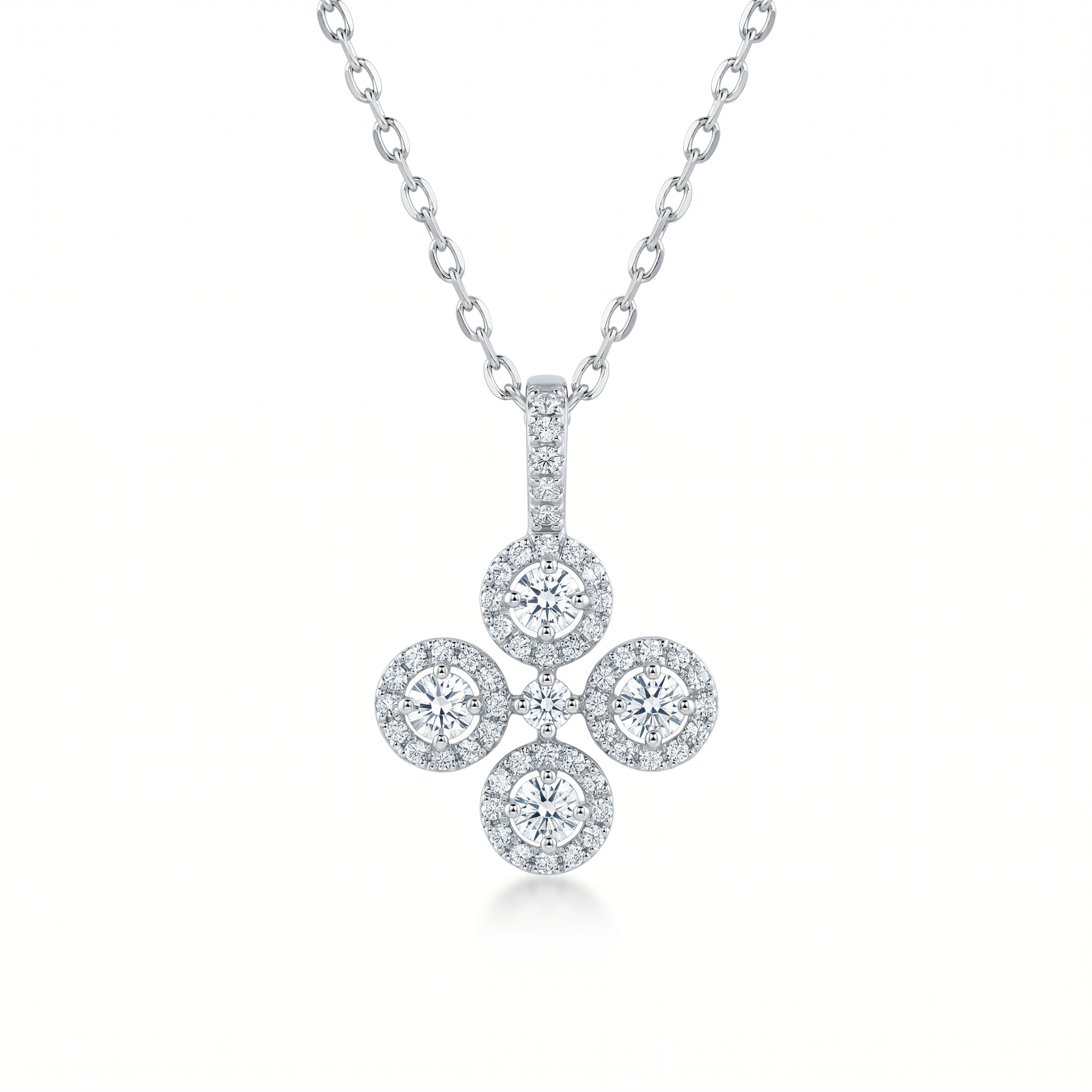 Diamond White Gold Cross Necklace