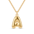 18K Yellow Gold Letter A Chain Necklace