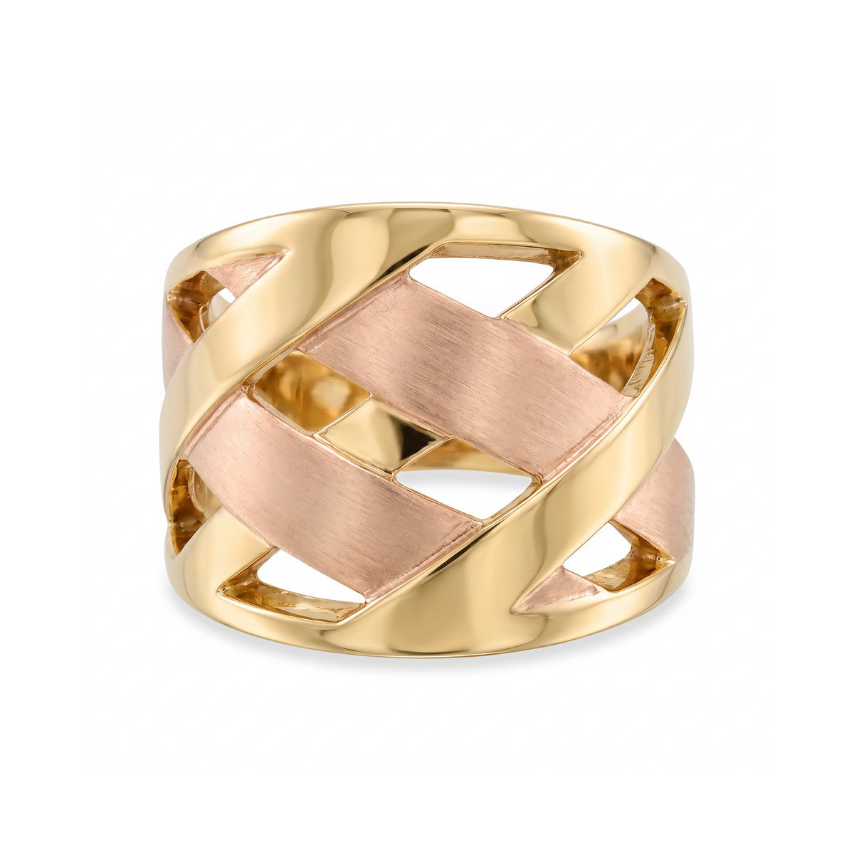 18K Two Tone Gold Ring