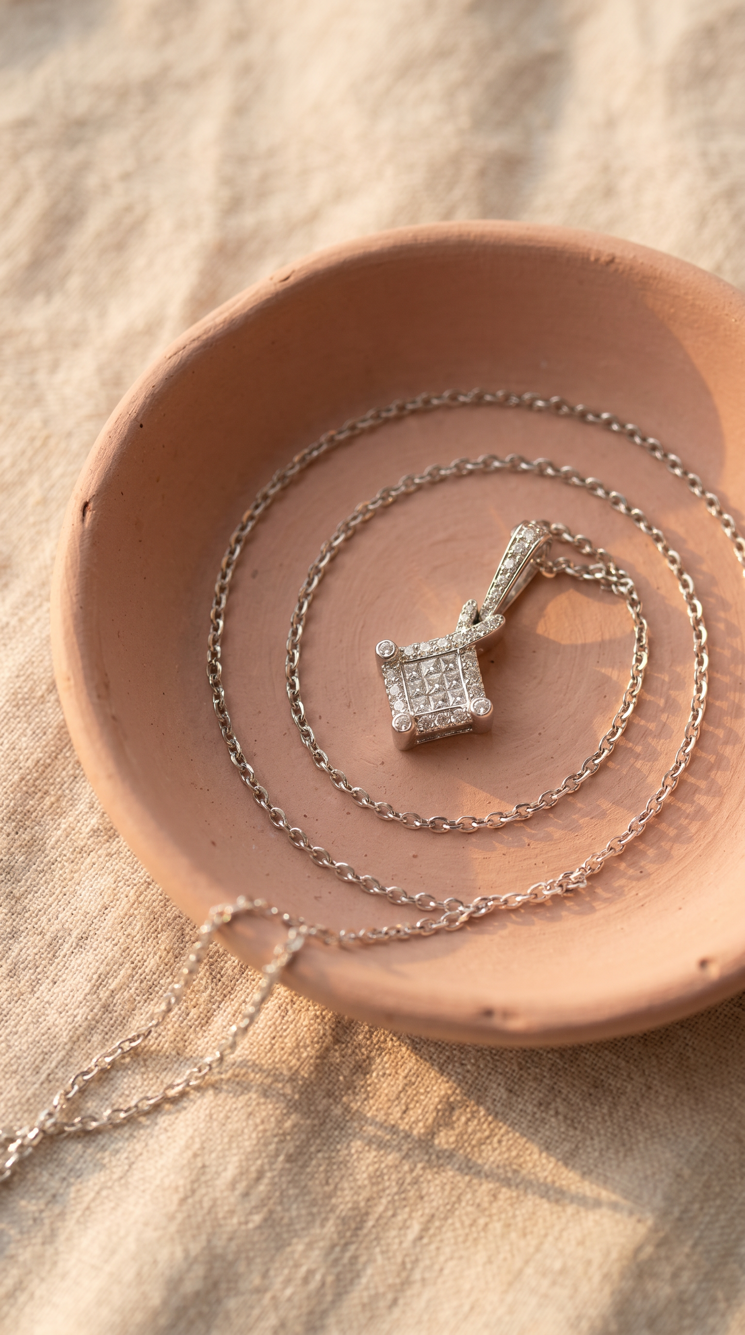 Diamond White Gold Necklace