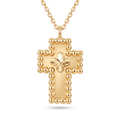 18K Yellow Gold Cross Chain Necklace