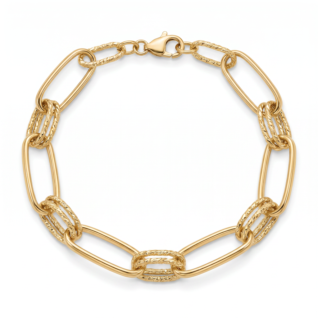 18K Yellow Gold Chain Bracelet