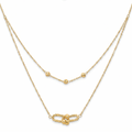 18K Yellow Gold Double Chain Link Necklace