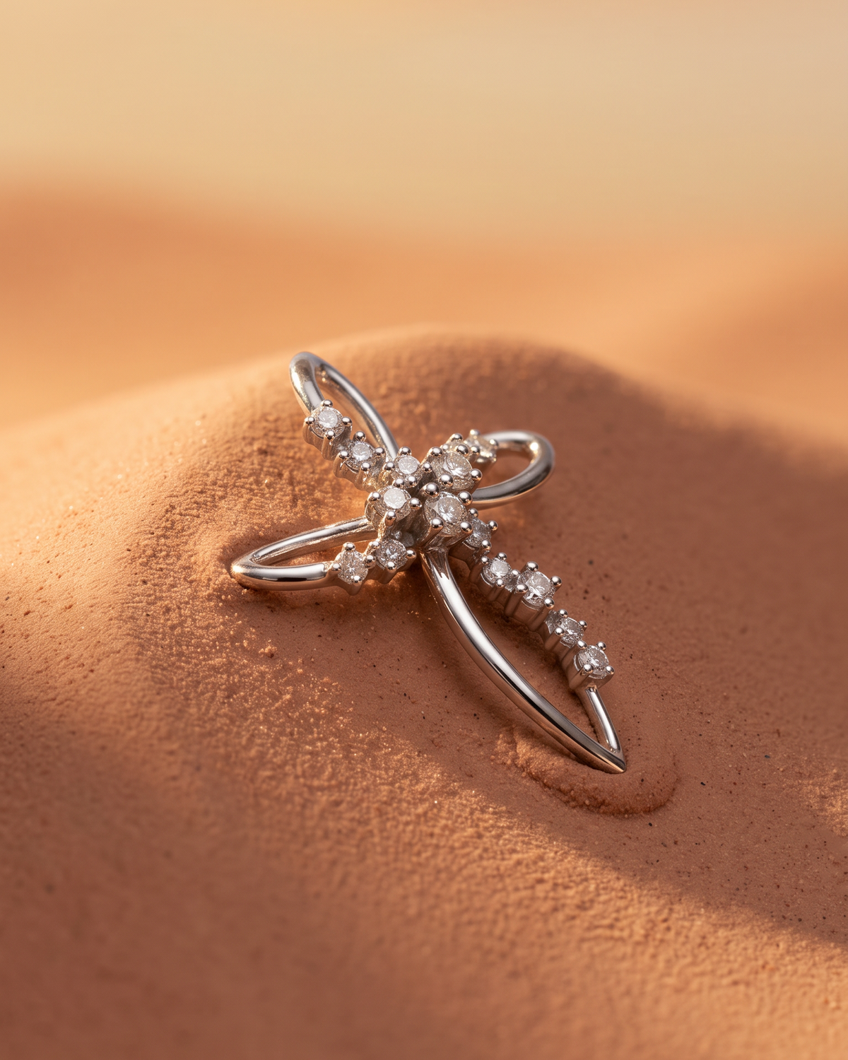 Diamond White Gold Cross Pendant