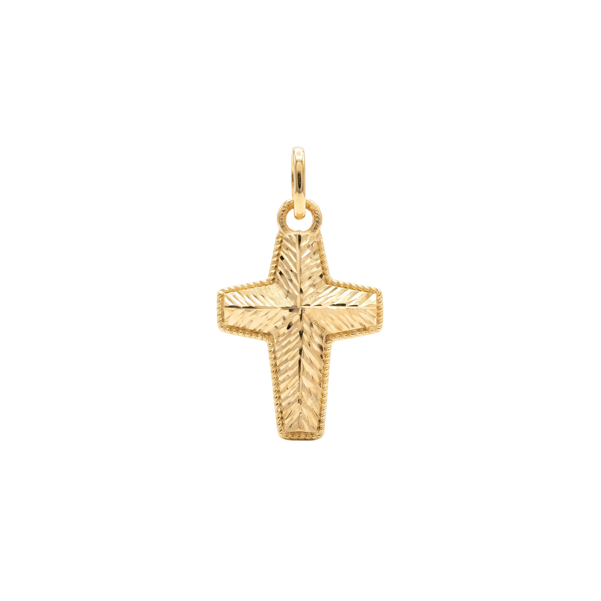 18K Yellow Gold Cross Pendant