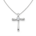 Diamond White Gold Cross Necklace