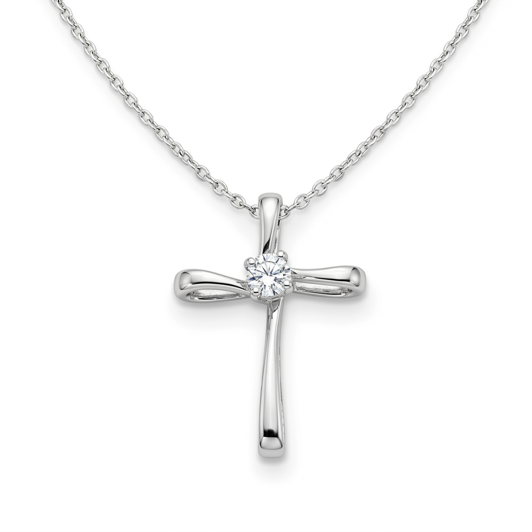 Diamond White Gold Cross Necklace