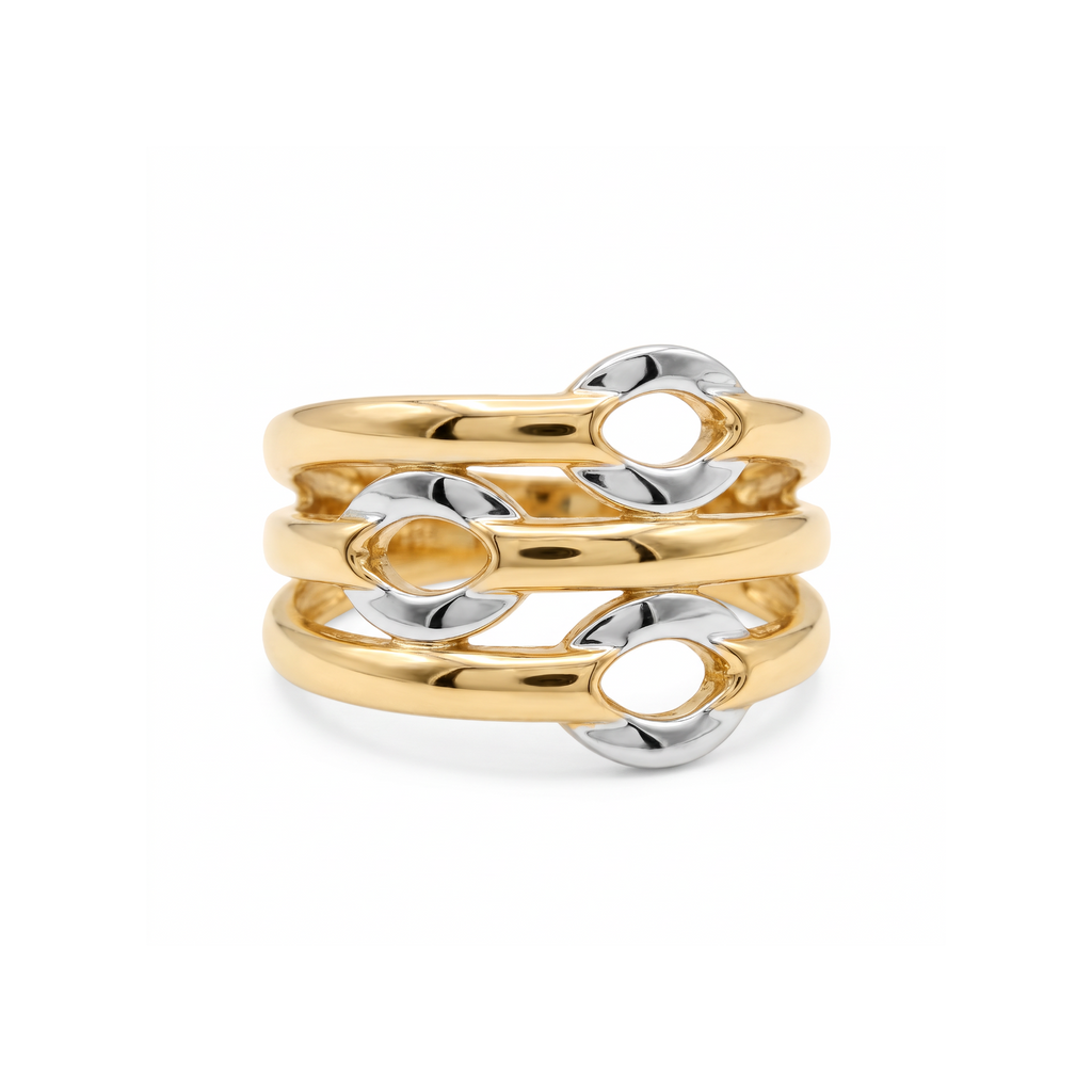 18K Two Tone Gold Ring