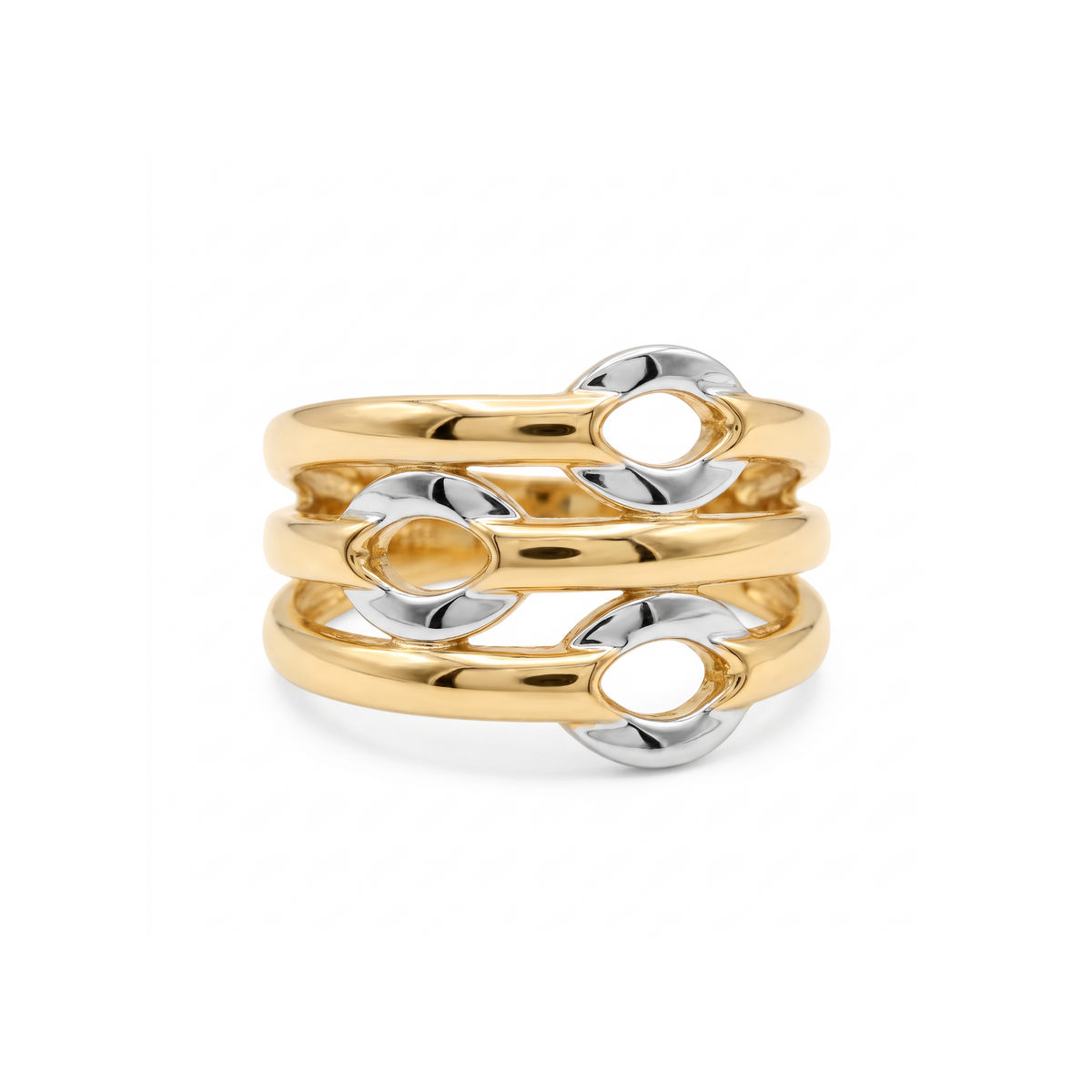 18K Two Tone Gold Ring