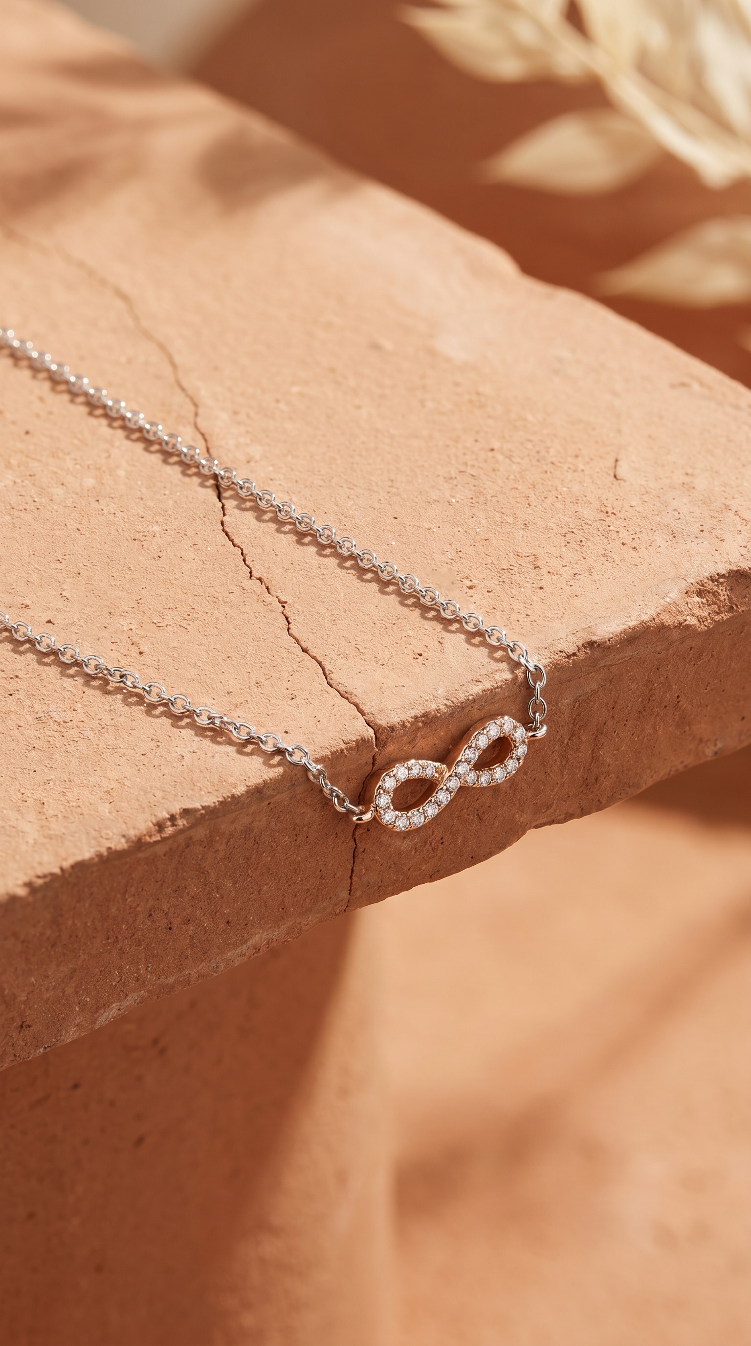 Diamond Two Tone Gold Infinity Chain Bracelet