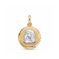 18K Two Tone Gold Pendant