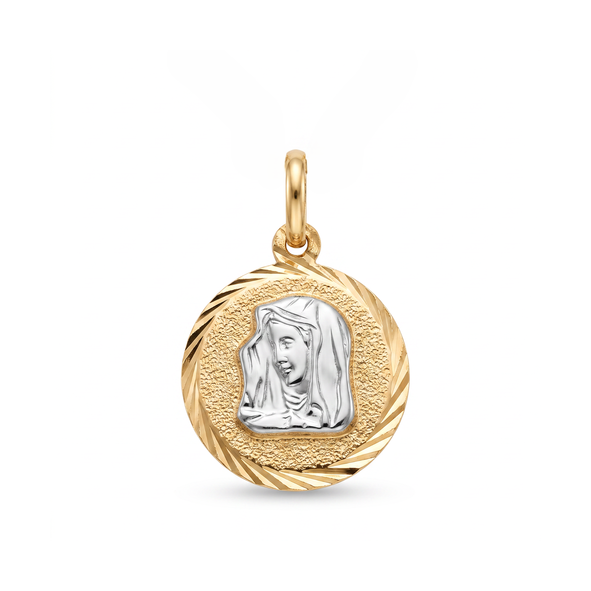 18K Two Tone Gold Pendant