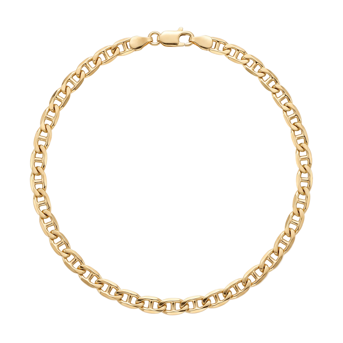 18K Yellow Gold Mariner Chain Bracelet