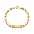 18K Yellow Gold Plaque Baby Bracelet