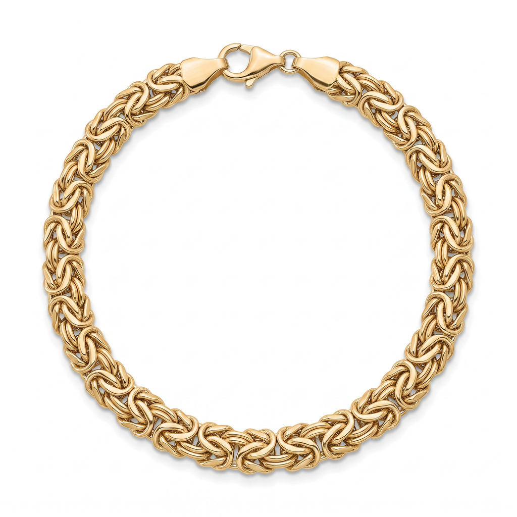 18K Yellow Gold Byzantine Bracelet