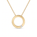 18K Yellow Gold Cubic Zirconia Necklace