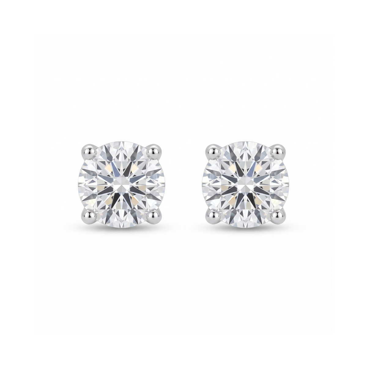 Lab Diamond White Gold Martini Setting 0.59 ctw Stud Earrings