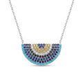 18K White Gold Cubic Zirconia Chain Necklace