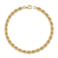 Men 18K Yellow Gold Rope Chain Bracelet