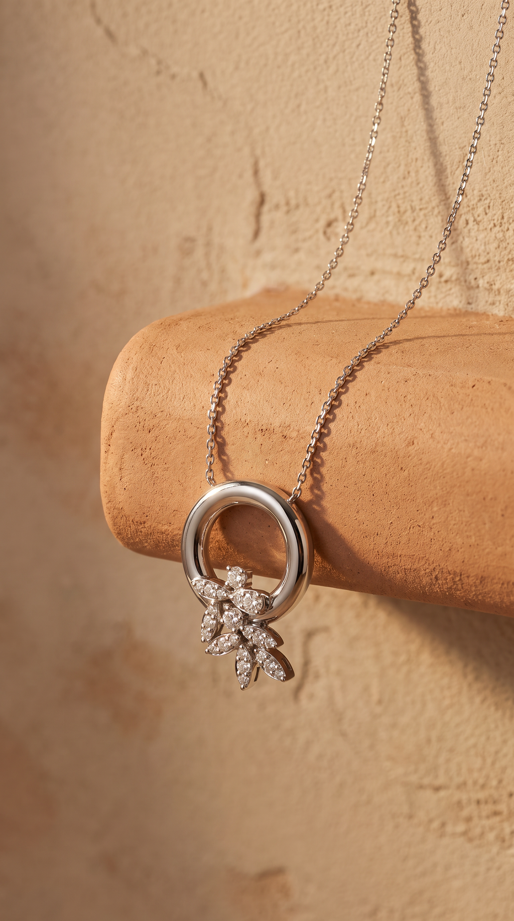 Diamond White Gold Chain Necklace