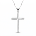 Diamond White Gold Cross Necklace