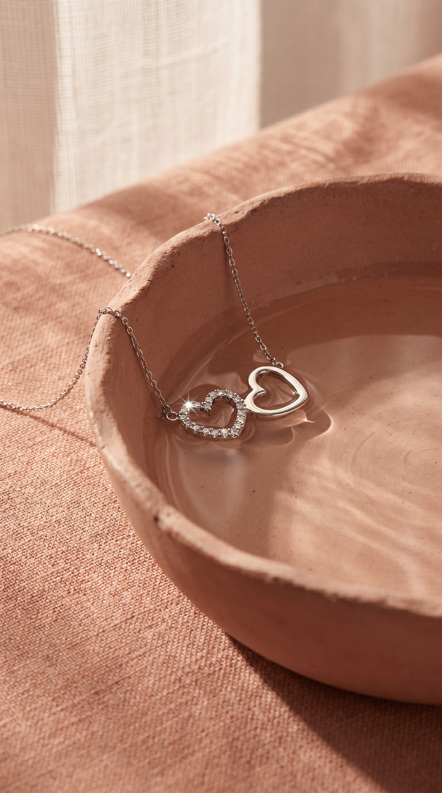 Diamond White Gold Heart Necklace