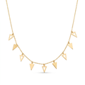18K Yellow Gold Triangle Necklace