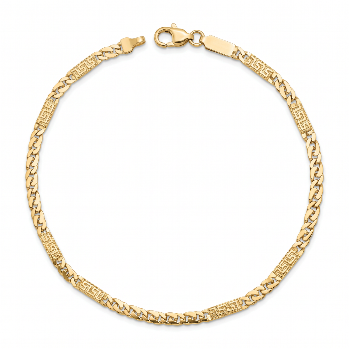 Men 18K Yellow Gold Chain Bracelet