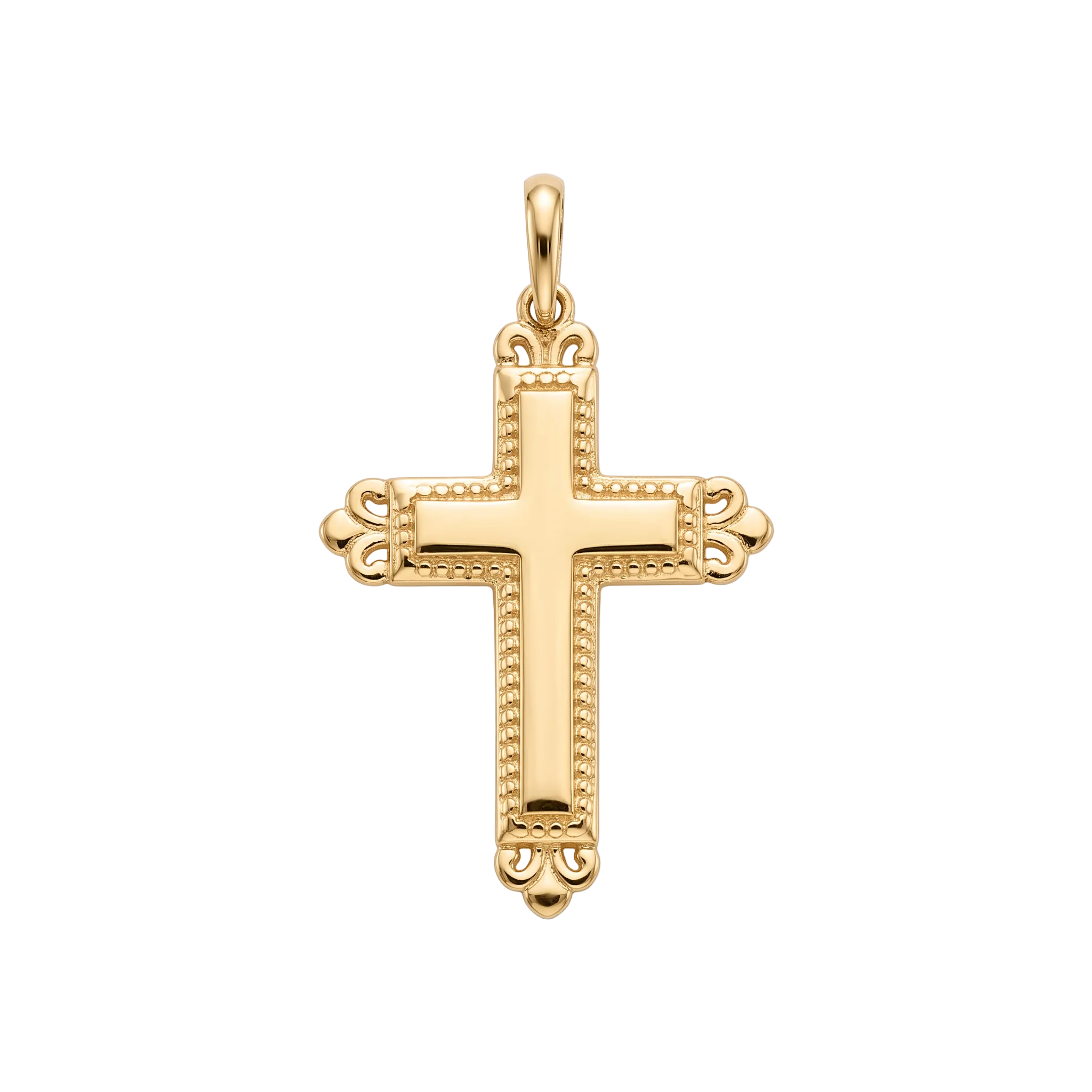 18K Yellow Gold Cross Pendant