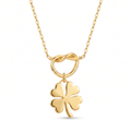 18K Yellow Gold Flower Necklace