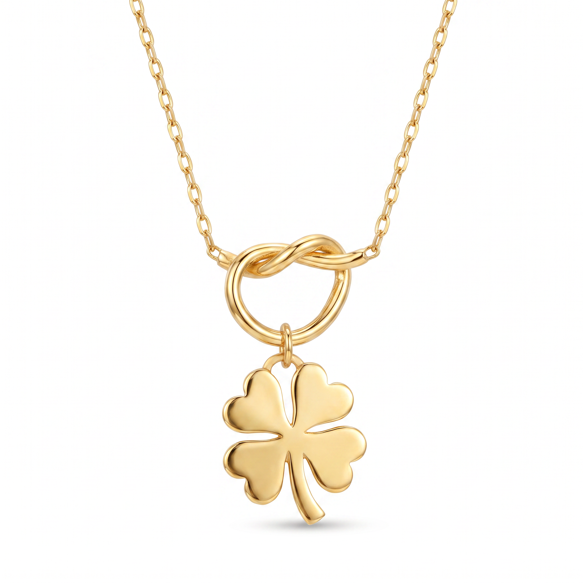 18K Yellow Gold Flower Necklace
