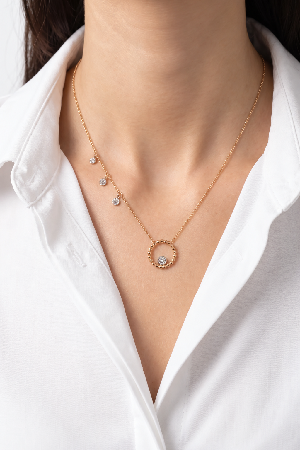 Diamond Two Tone Gold Necklace