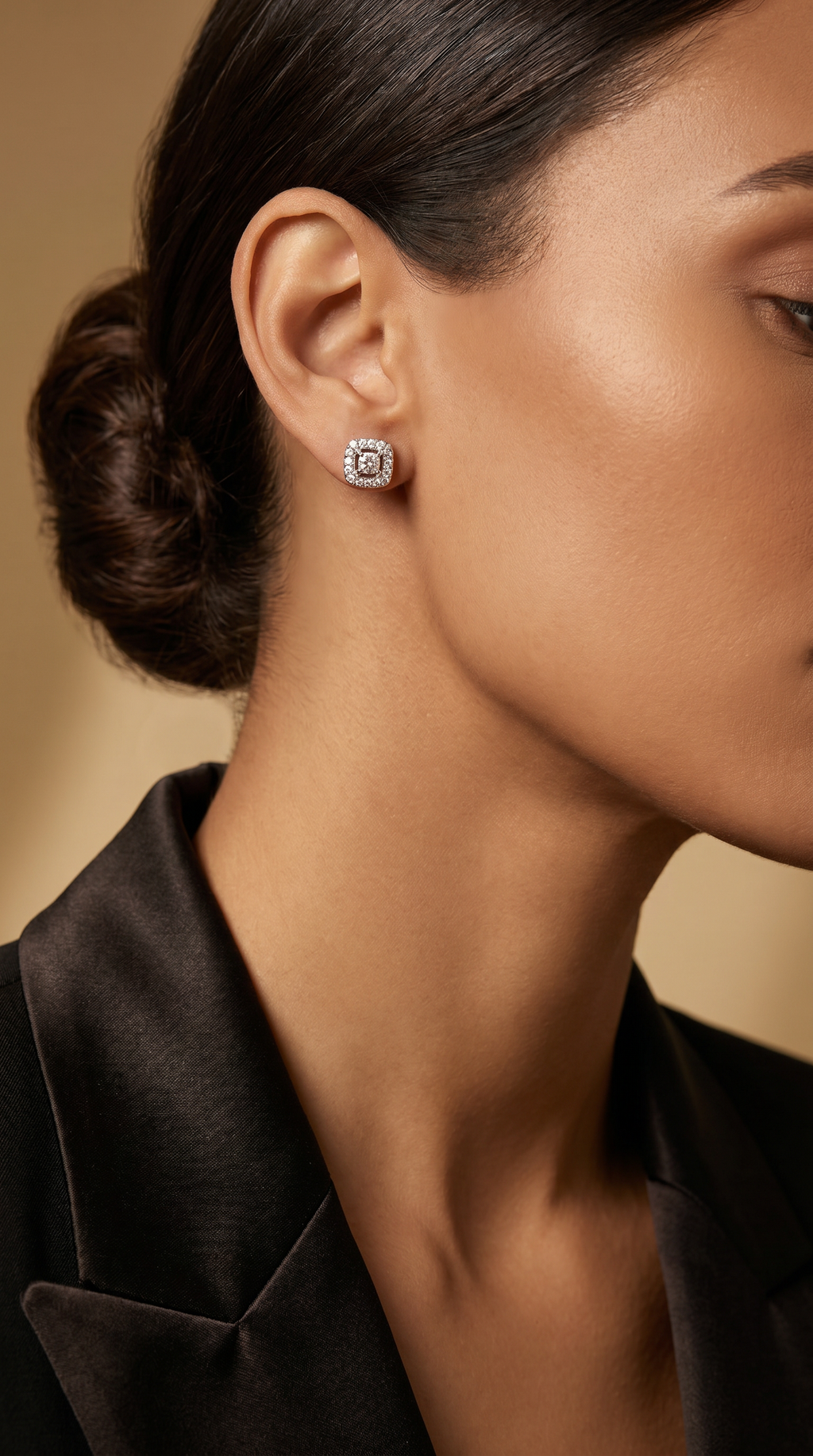Diamond White Gold Stud Earrings