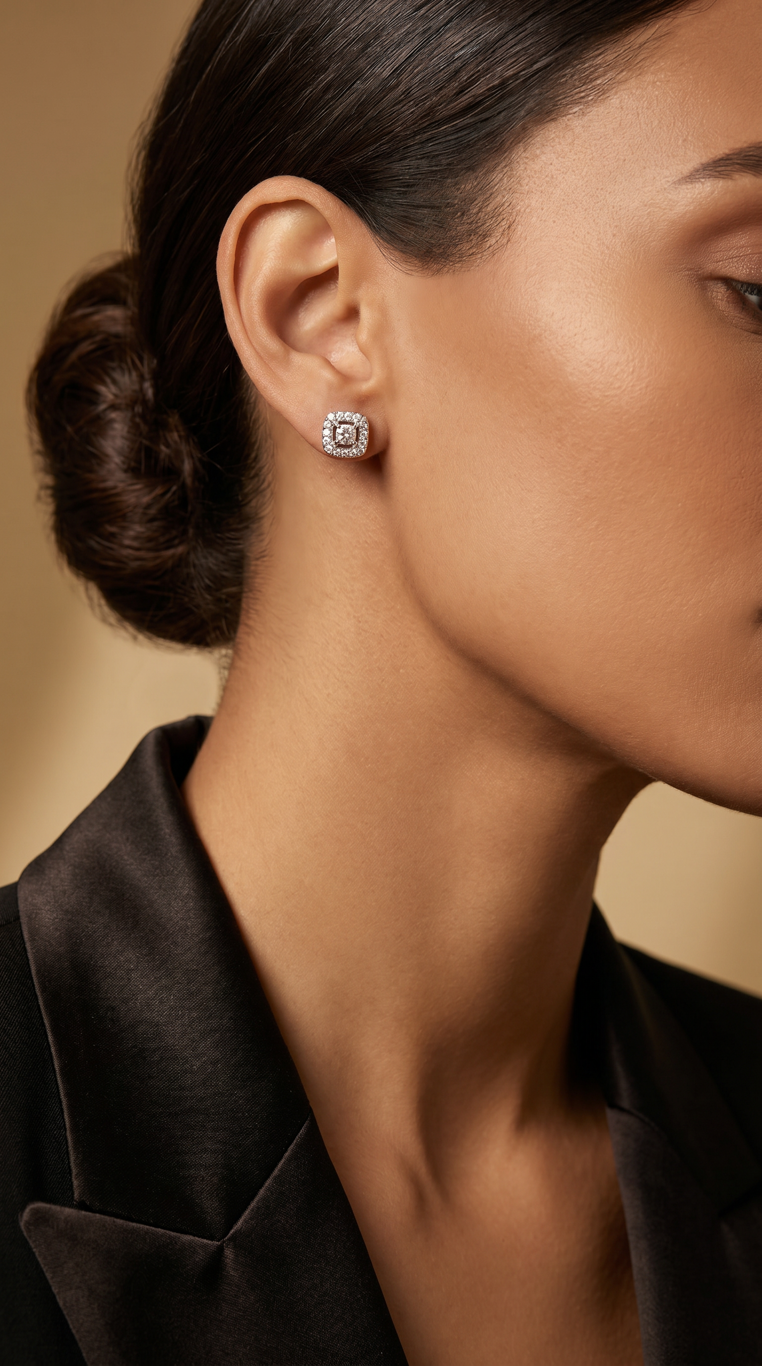 Diamond White Gold Stud Earrings
