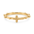 18K Yellow Gold Cross Ring