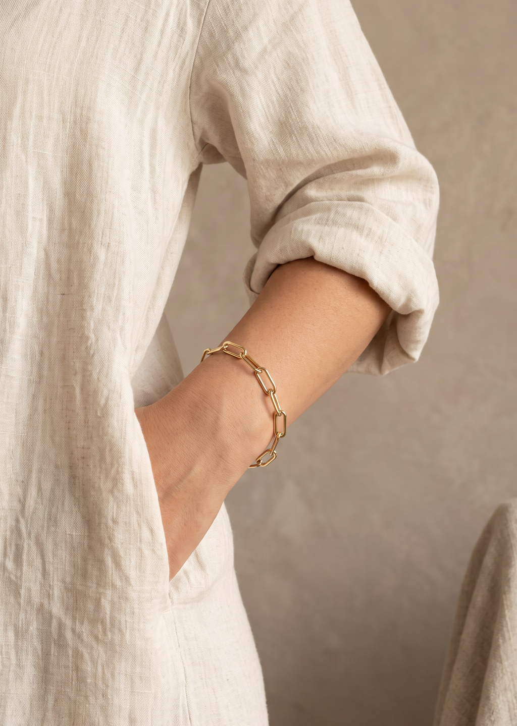 18K Yellow Gold Chain Bracelet