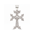 18K White Gold Cross Pendant