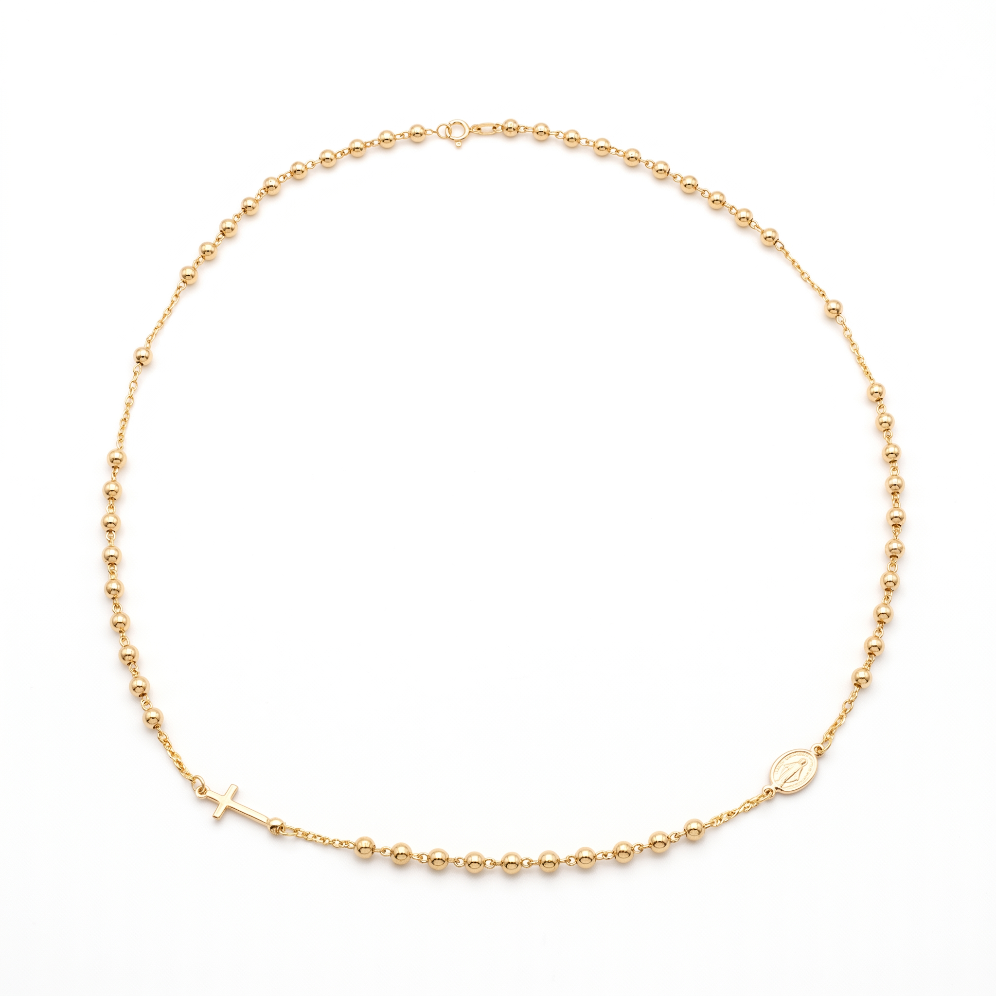 18K Yellow Gold Rosary Necklace