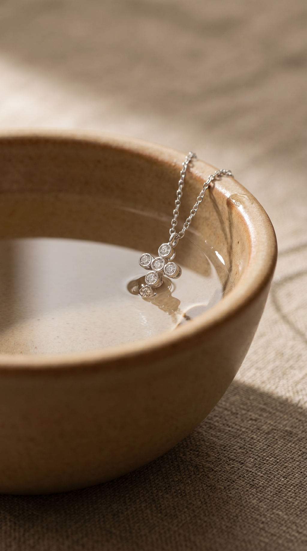 Diamond White Gold Cross Necklace