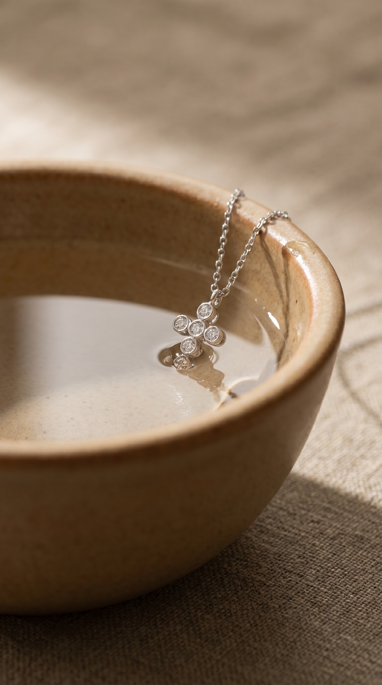 Diamond White Gold Cross Necklace