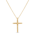 18K Yellow Gold Cross Necklace