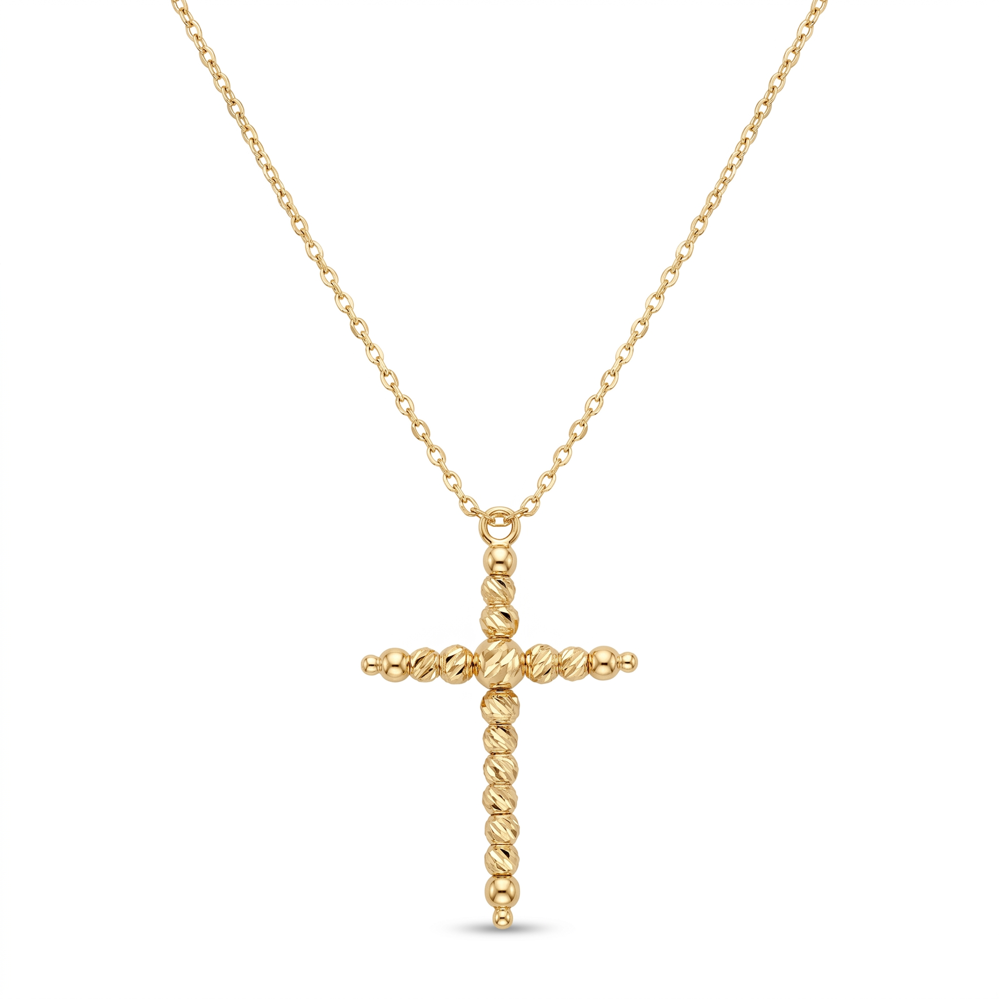 18K Yellow Gold Cross Necklace