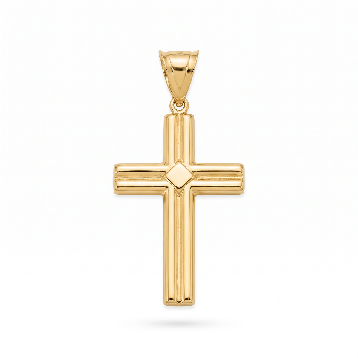 18K Yellow Gold Cross Pendant