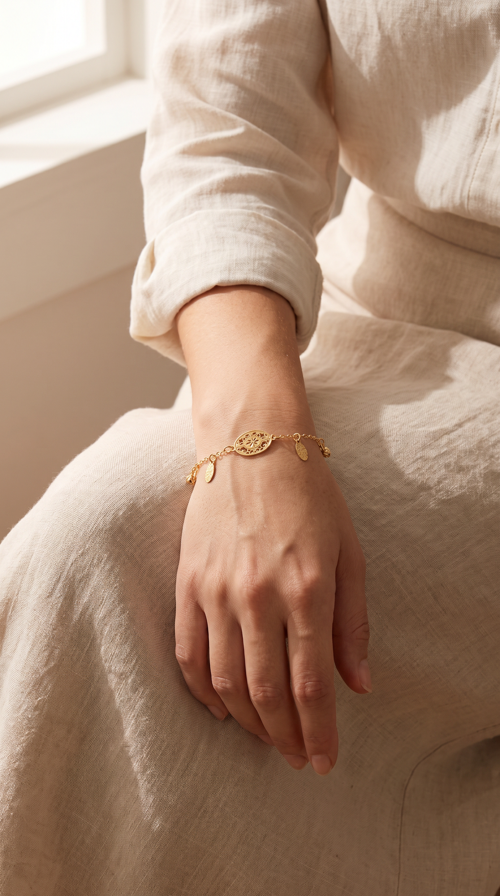 18K Yellow Gold Chain Bracelet