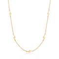 18K Yellow Gold Lightning Bolt Necklace