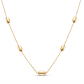 18K Gold Oval Chain Necklace