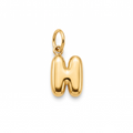 18K Yellow Gold Letter H Pendant